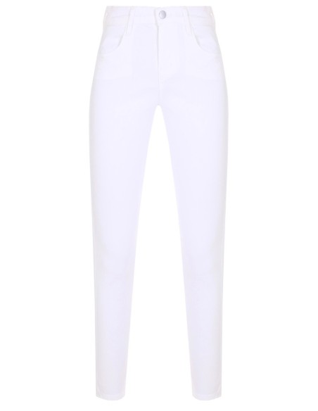 Pinko Pantalon femme blanc viscose