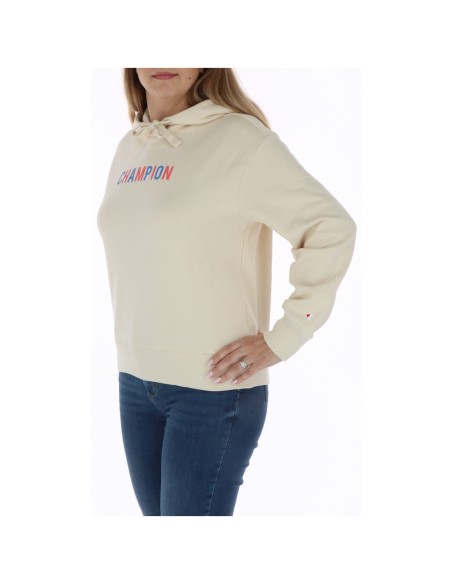 Champion Sweat femme beige capuche