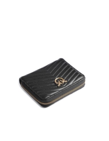 Pinko Portefeuille femme noir cuir