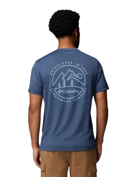 Columbia T-shirt homme bleu technique