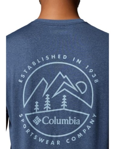 Columbia T-shirt homme bleu technique