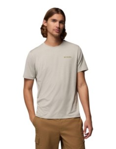 Columbia T-shirt homme beige imprimé