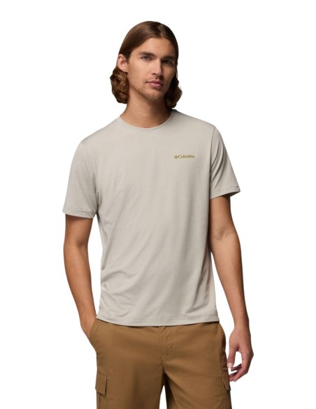 Columbia T-shirt homme beige imprimé
