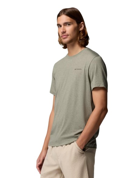 Columbia T-shirt homme vert imprimé