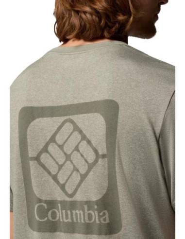 Columbia T-shirt homme vert imprimé