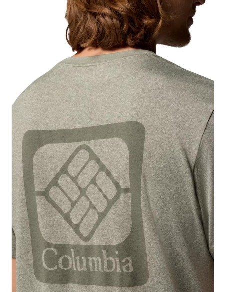 Columbia T-shirt homme vert imprimé
