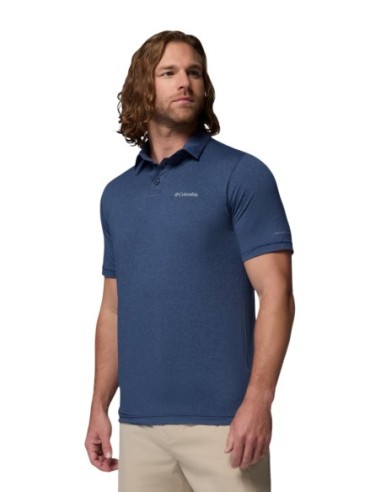 Columbia Polo homme bleu classique