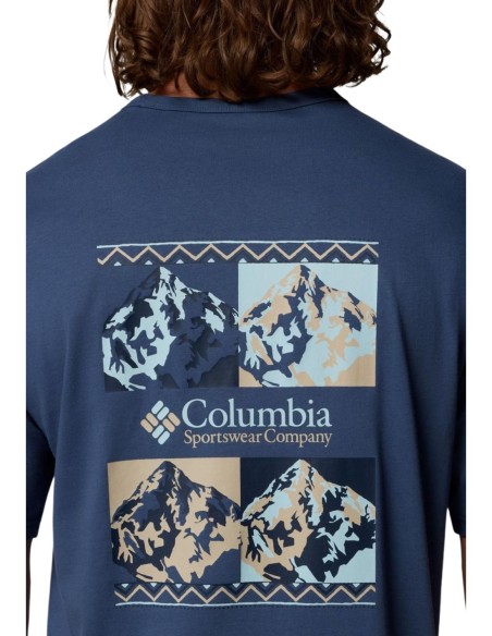 Columbia T-shirt homme bleu imprimé