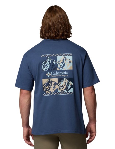 Columbia T-shirt homme bleu imprimé