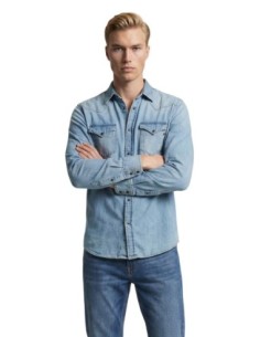 Replay Chemise homme bleu azur