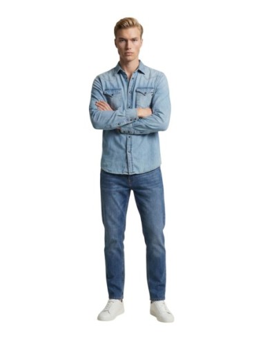 Replay Chemise homme bleu azur