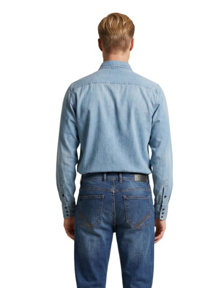 Replay Chemise homme bleu azur
