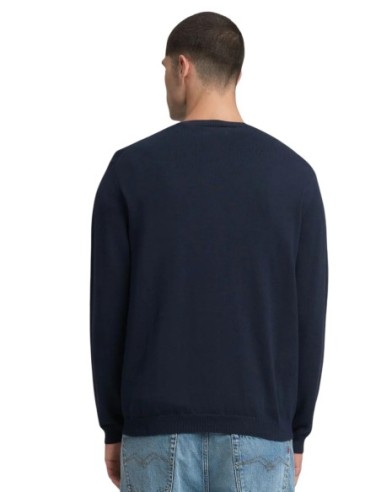 Replay Pull homme bleu coton
