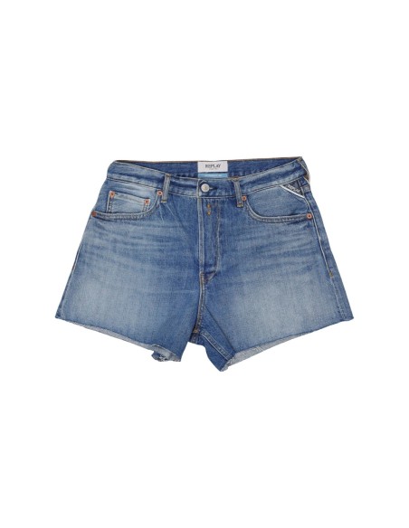 Replay Short femme bleu jean