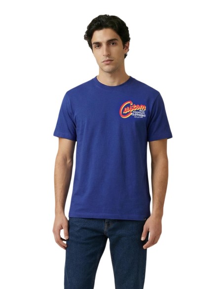 Replay T-shirt homme bleu imprimé