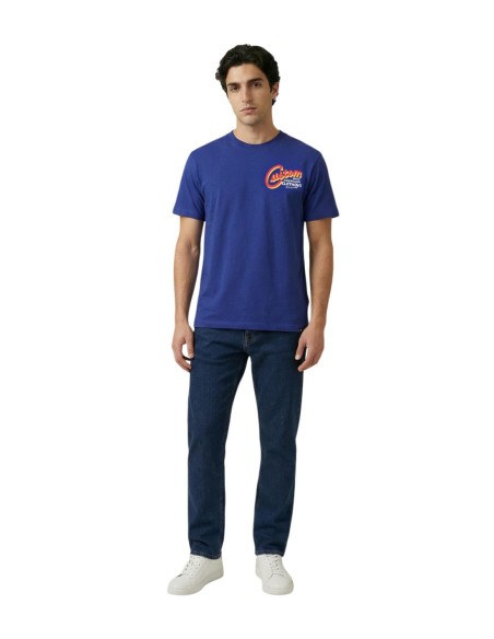 Replay T-shirt homme bleu imprimé