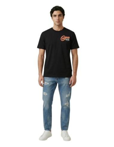 Replay T-shirt homme noir imprimé