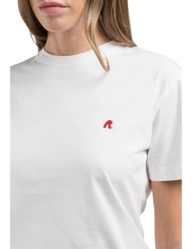 Replay T-shirt femme blanc coton