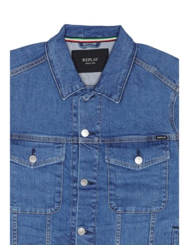 Replay Veste homme bleue boutons
