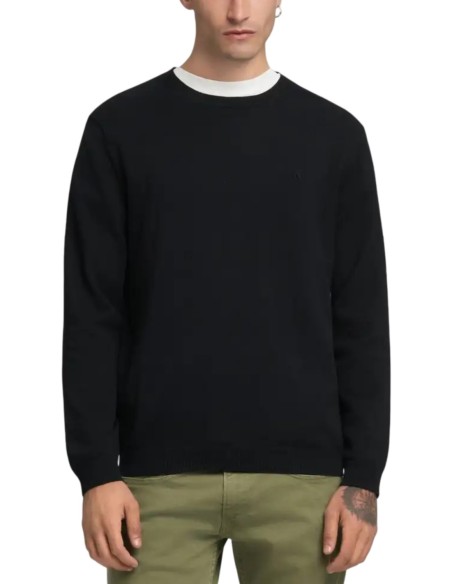 Replay Pull homme noir coton