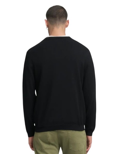 Replay Pull homme noir coton
