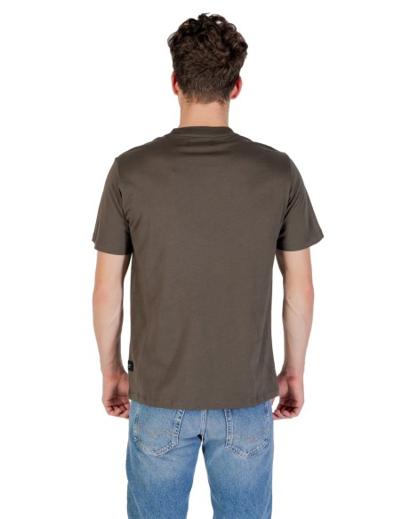 Replay T-shirt homme vert imprimé