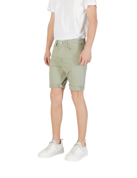 Replay Bermuda homme vert zippé