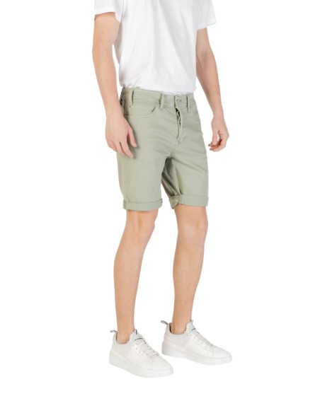 Replay Bermuda homme vert zippé