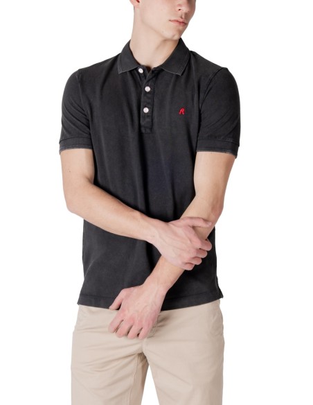 Replay Polo homme noir coton