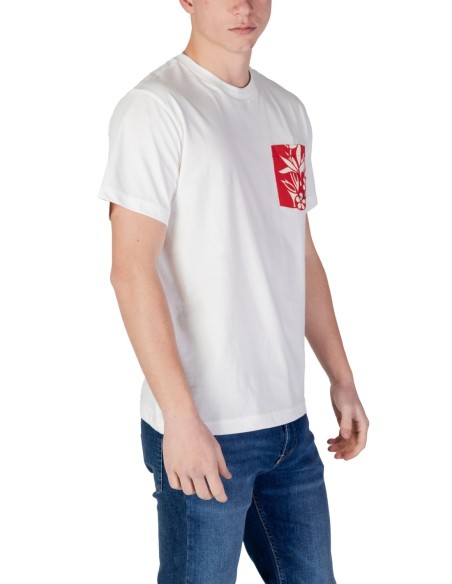 Replay T-shirt homme blanc imprimé