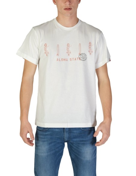 Replay T-shirt homme blanc coton