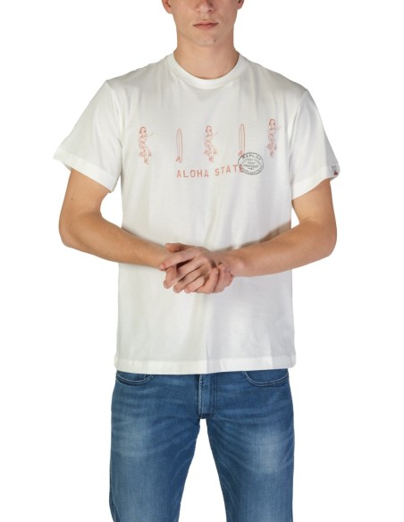 Replay T-shirt homme blanc coton