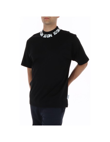 Icon T‑shirt homme noir imprimé