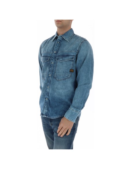 G‑Star Chemise homme bleue