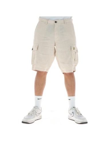 Lyle & Scott Bermuda homme lin beige