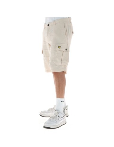 Lyle & Scott Bermuda homme lin beige