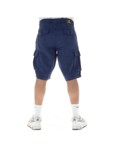 Lyle & Scott Bermuda homme lin bleu