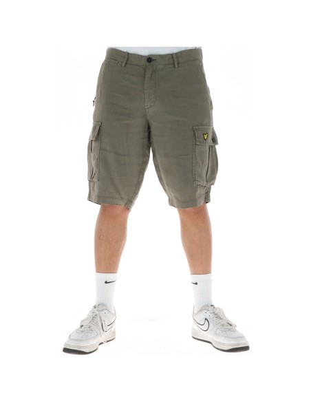 Lyle & Scott Bermuda homme lin vert