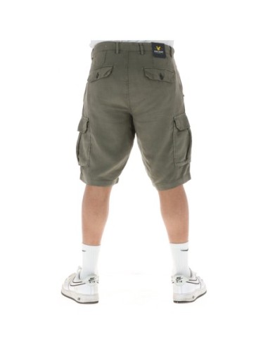 Lyle & Scott Bermuda homme lin vert