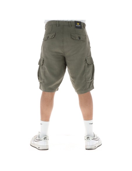 Lyle & Scott Bermuda homme lin vert