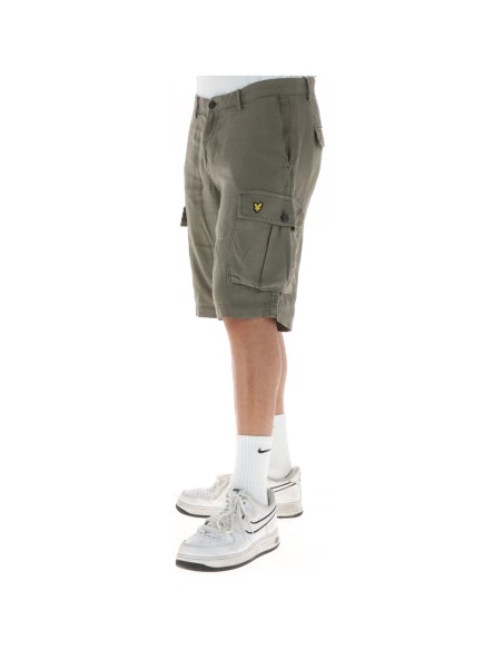 Lyle & Scott Bermuda homme lin vert