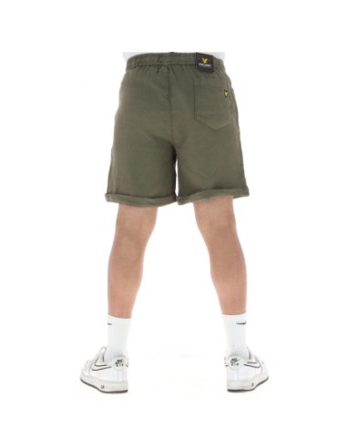 Lyle & Scott Bermuda homme lin lacets vert