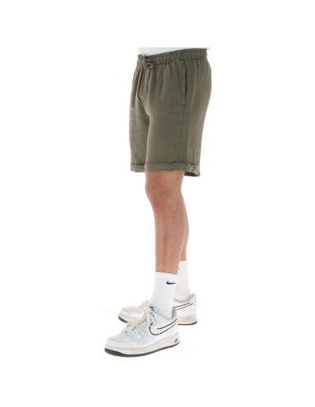 Lyle & Scott Bermuda homme lin lacets vert