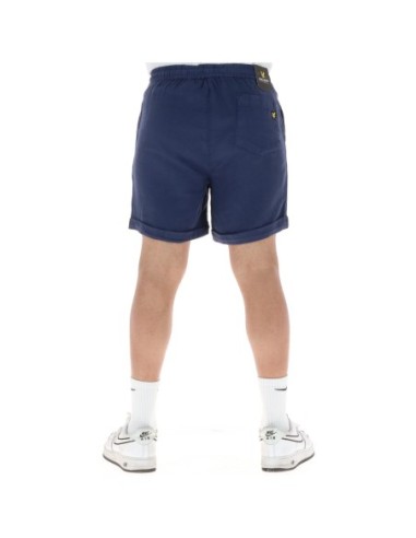 Lyle & Scott Bermuda homme lin bleu lacets