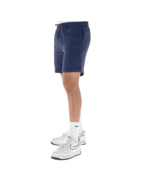 Lyle & Scott Bermuda homme lin bleu lacets
