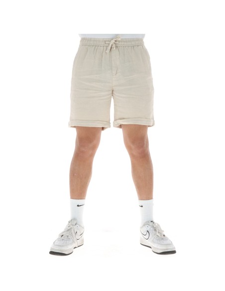 Lyle & Scott Bermuda homme lin beige lacets
