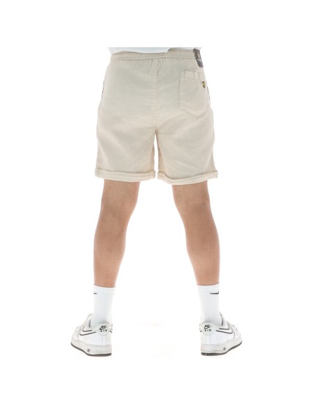Lyle & Scott Bermuda homme lin beige lacets