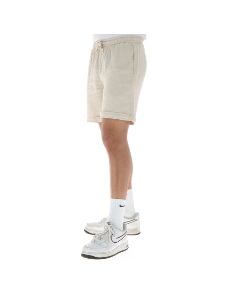 Lyle & Scott Bermuda homme lin beige lacets