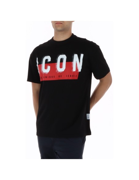 Icon T‑shirt homme noir IUT041