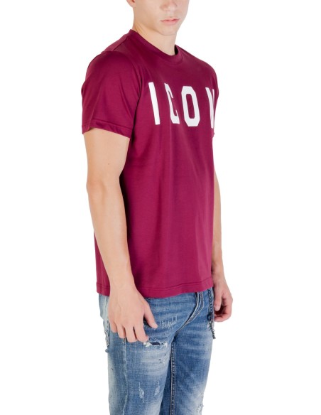 Icon T‑shirt homme bordeaux